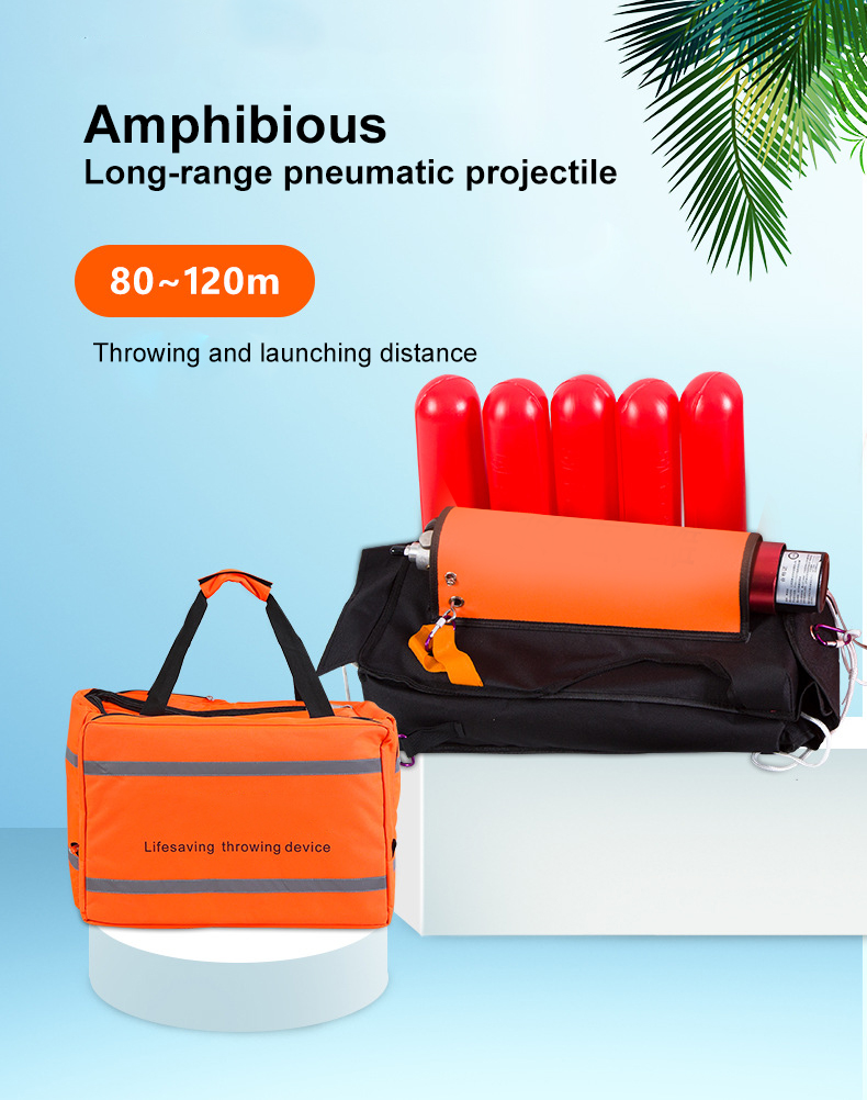 Emergency Pneumatic Rope Launcher Orange