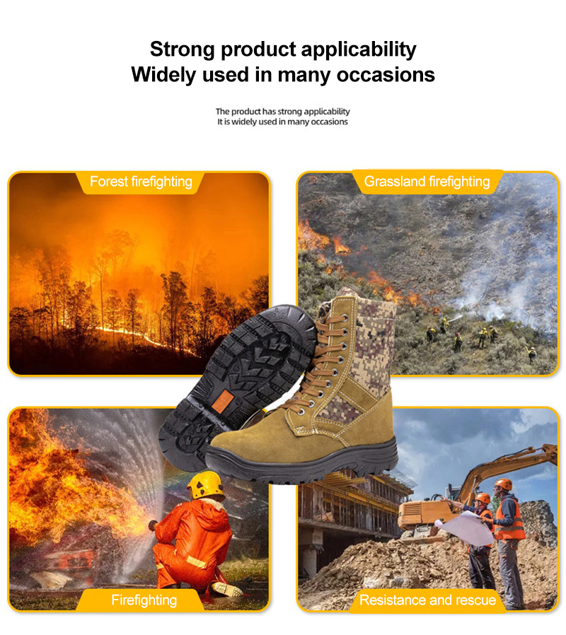 Puncture-Resistant Plate Firefighting Boots