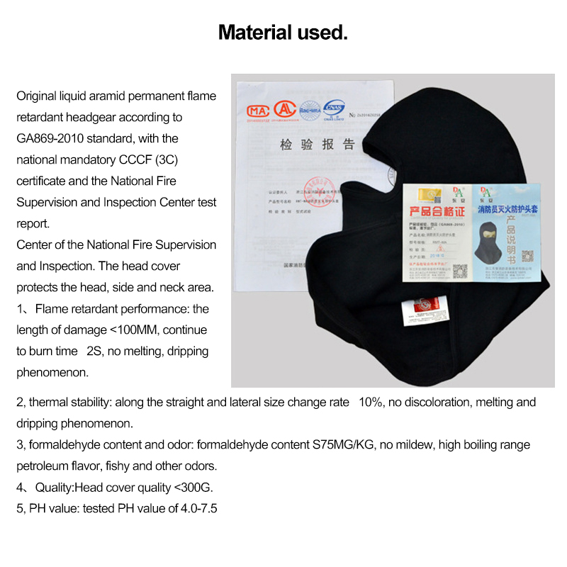 Protective Fire Hood Heat Resistant 800°C