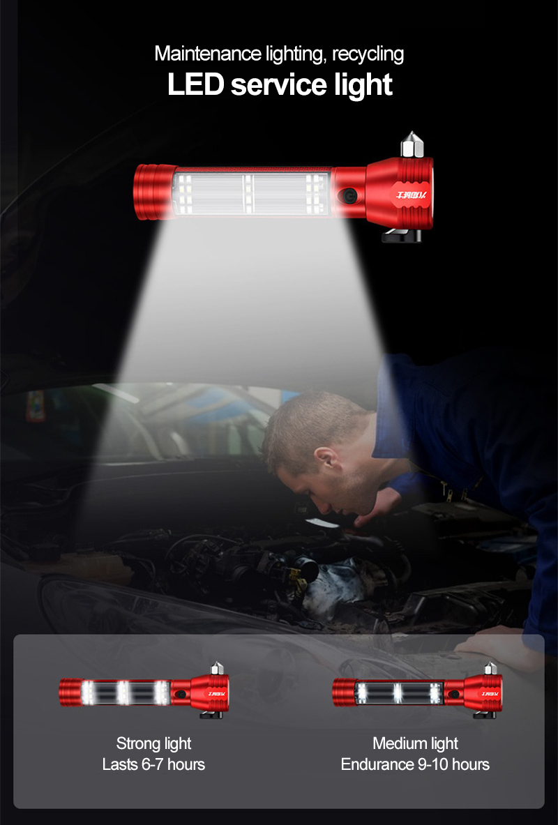 Black Tactical Rescue Flashlight 47mm