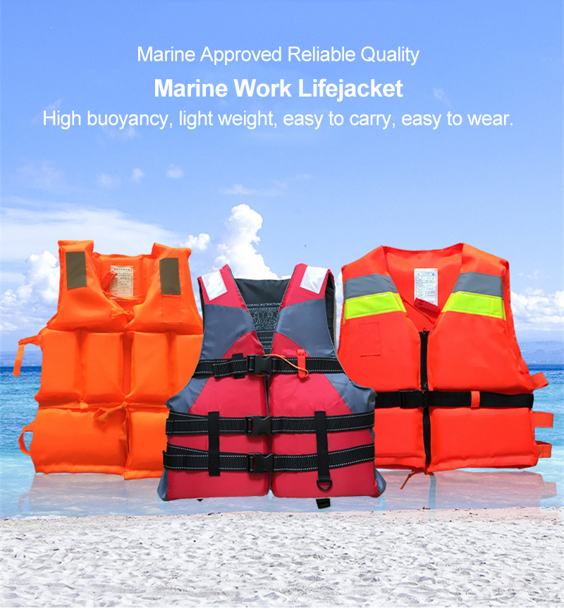 Bright orange water rescue vest