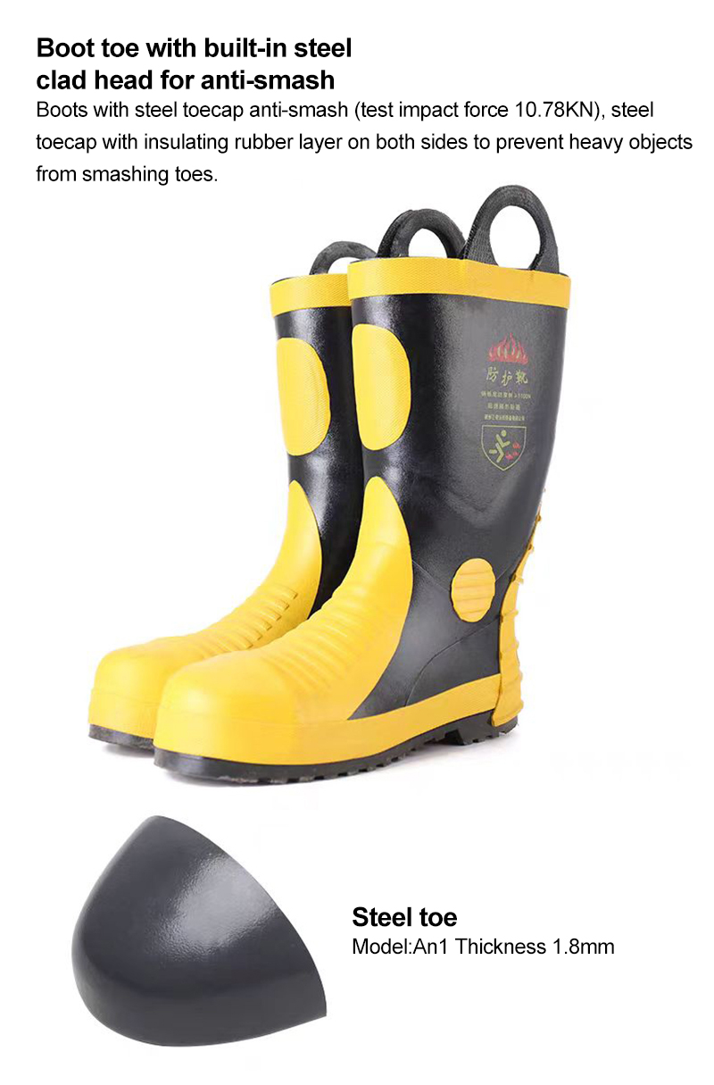 Firefighter Impact-Resistant Safety BootsFirefighter Impact-Resistant Safety Boots