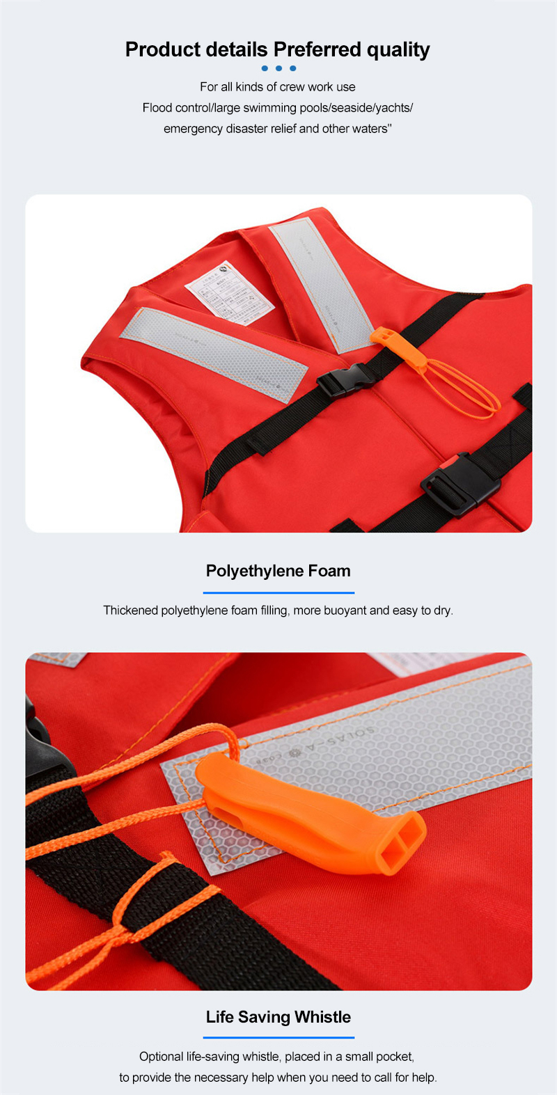 Water Rescue Reflective Life Vest