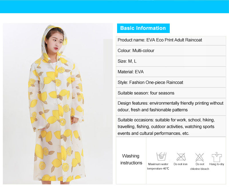 Disaster Rescue Printed Raincoat