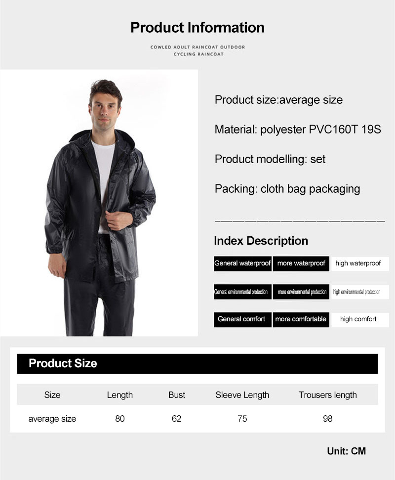 Mudslide Rescue Raincoat Black Two-Piece