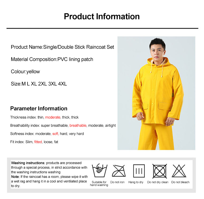 Outdoor Search PVC Rescue Raincoat