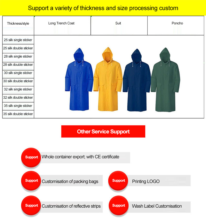 Emergency Flood Control PVC Raincoat