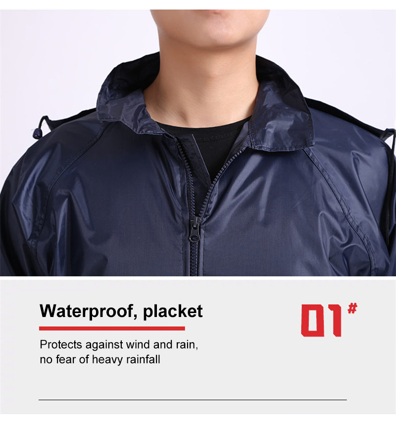 Disaster Rescue Navy Blue Raincoat