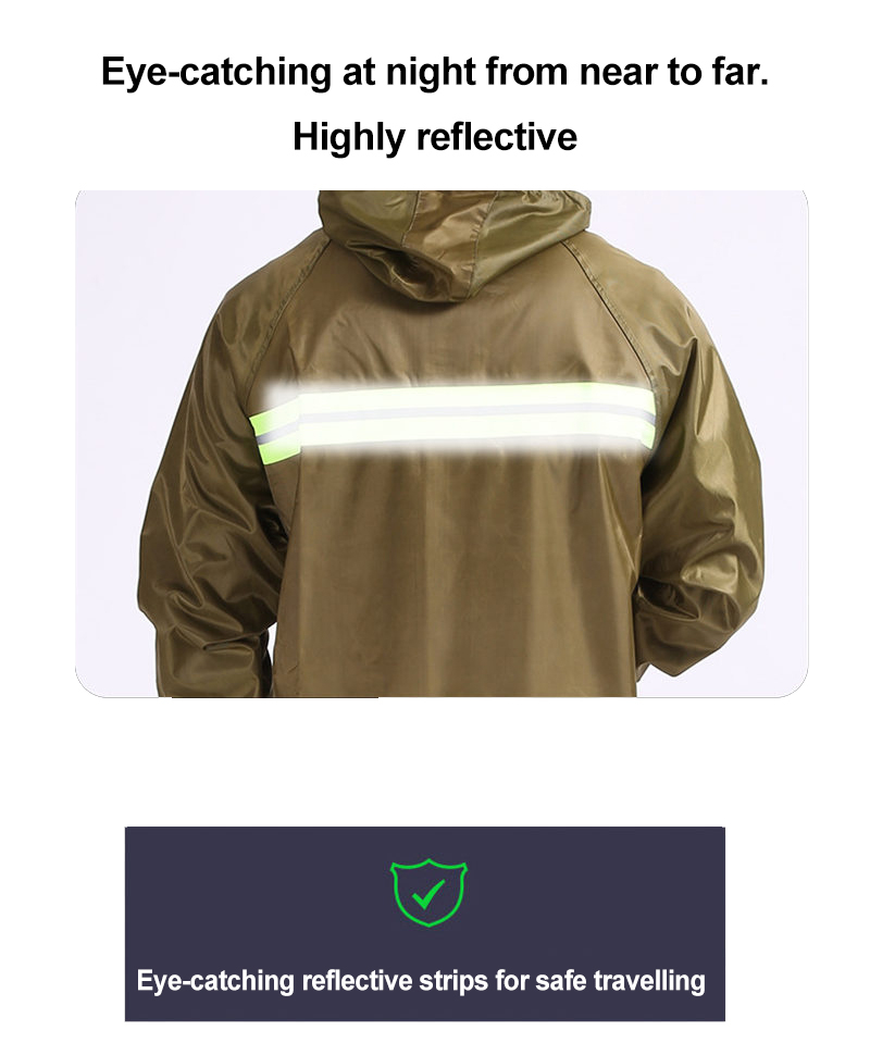 Huada Twill Fabric Waterproof Rain Suit