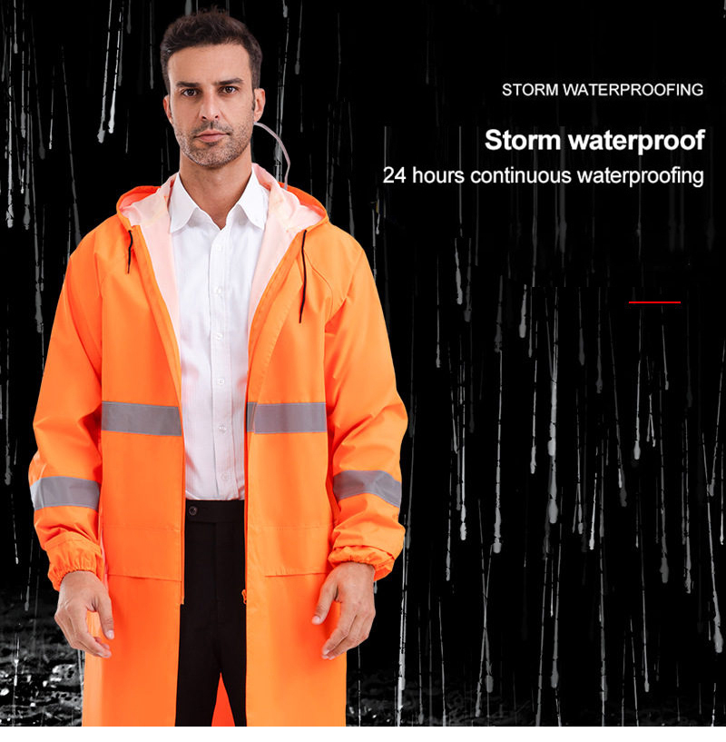 Orange Rescue Raincoat Disaster Relief