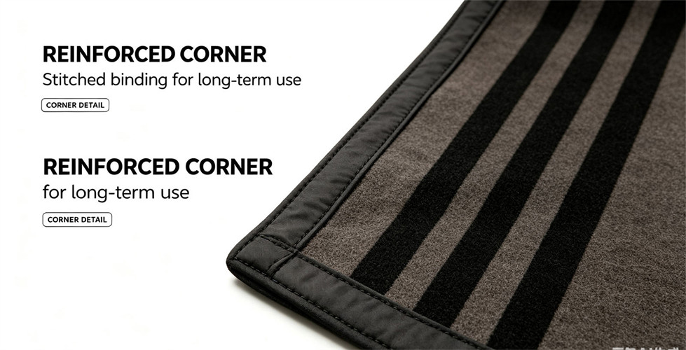 Wool polyester reserve blanket shown for sample confirmation in government stockpile planning.