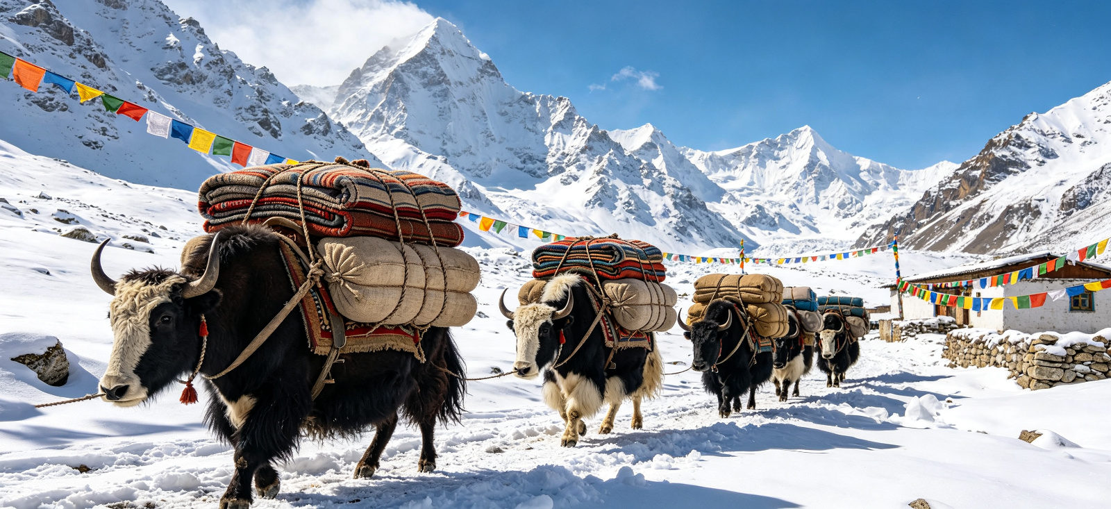 Emergency relief blanket cold-region transport scene for climate zone adaptability planning