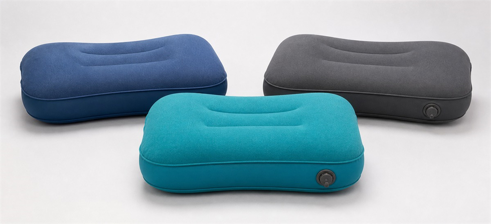 Emergency inflatable pillow deployment image for initial sourcing for temporary shelter projects and field supply planning