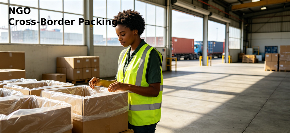 Emergency relief blanket NGO cross-border packing for shipment handling and warehouse dispatch