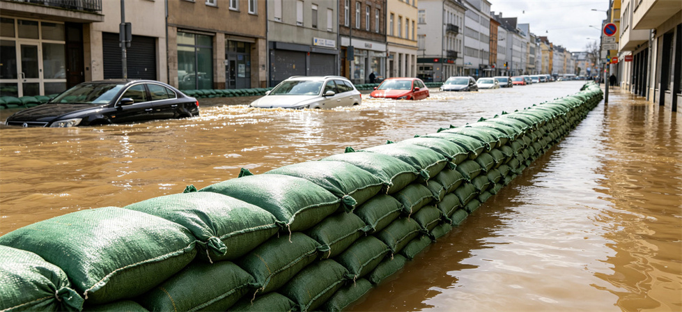 Flood sandbags road barrier for urban flood-control procurement and emergency site deployment