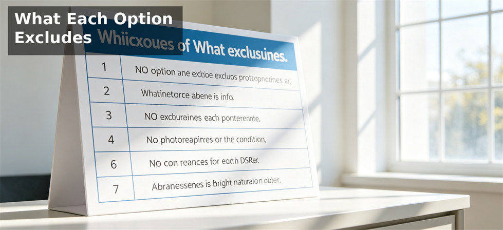 Relief blanket exclusion table review for checking missing terms as carefully as confirmed offers