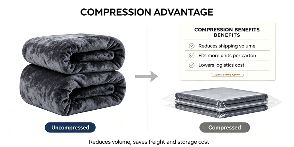 Emergency blanket packing presentation showing solid color navy blue for institutional procurement review Emergency blanket packing presentation showing solid color navy blue for institutional procurement review