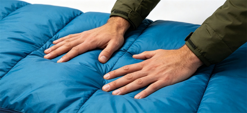 Sleeping bag filling check for institutional sleeping bag procurement and supply planning
