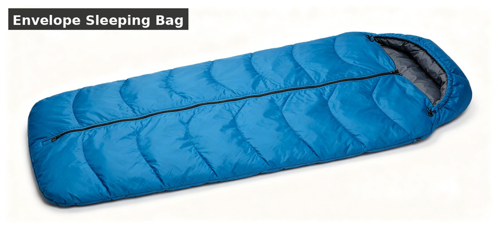 Sleeping bag envelope white bg shown for frequently asked questions in institutional sleeping bag procurement review