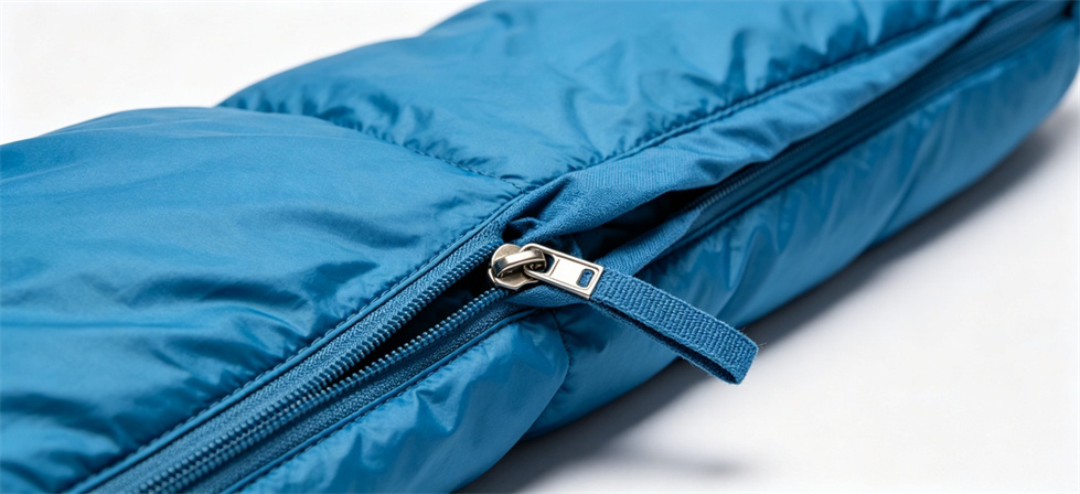Sleeping bag stuck zipper shown for frequently asked questions in institutional sleeping bag procurement review