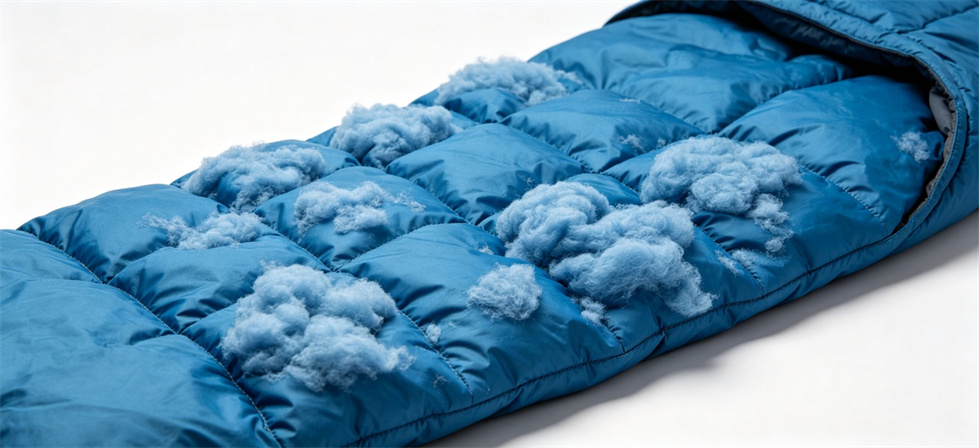 Sleeping bag uneven filling shown for frequently asked questions in institutional sleeping bag procurement review