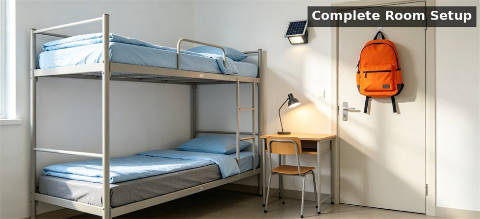 Complete school dormitory room bunk bed emergency kit for school dormitory supplies procurement and institutional supply