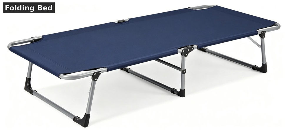 Foldable metal school folding bed white bg for school dormitory supplies procurement and institutional supply planning