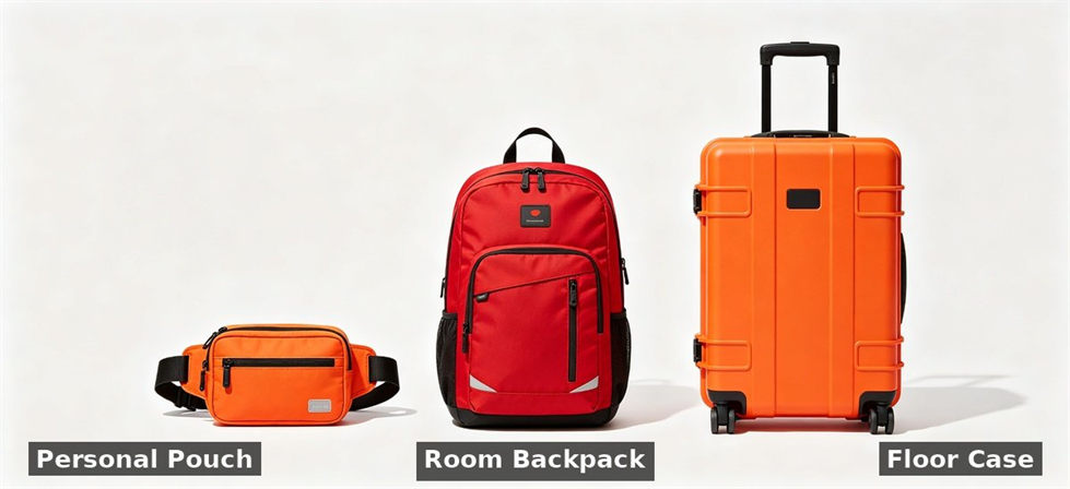 School emergency kit size pouch backpack case comparison for school dormitory supplies procurement and institutional supply