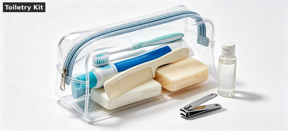 School dormitory toiletry kit open contents for school dormitory supplies procurement and institutional supply planning