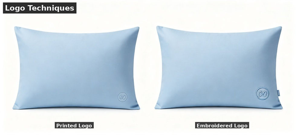 School pillow logo print vs embroidery comparison for school dormitory supplies procurement and institutional supply planning