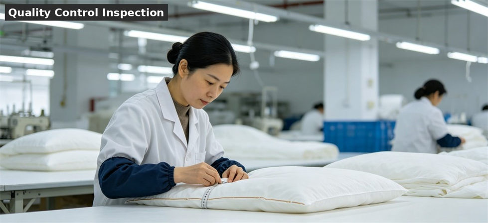 Asian inspector quality control school bedding for school dormitory supplies procurement and institutional supply planning