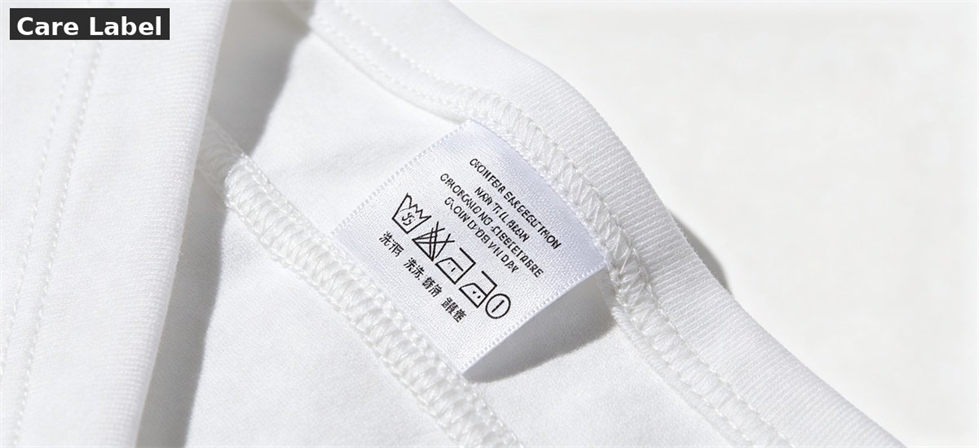 School bedding care label wash label detail for school dormitory supplies procurement and institutional supply planning