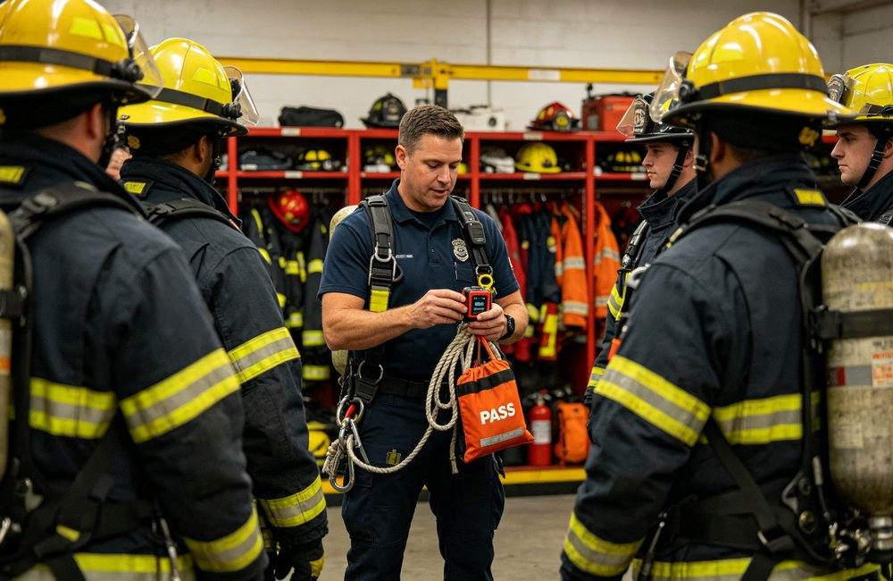 firefighter equipment maintenance PASS device rope inspection firefighter equipment maintenance PASS device rope inspection