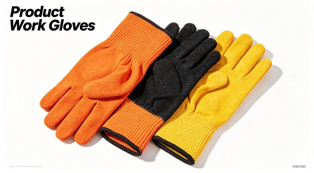 Heavy duty cut resistant work gloves in orange black yellow, EN 388 protective gloves for emergency rescue