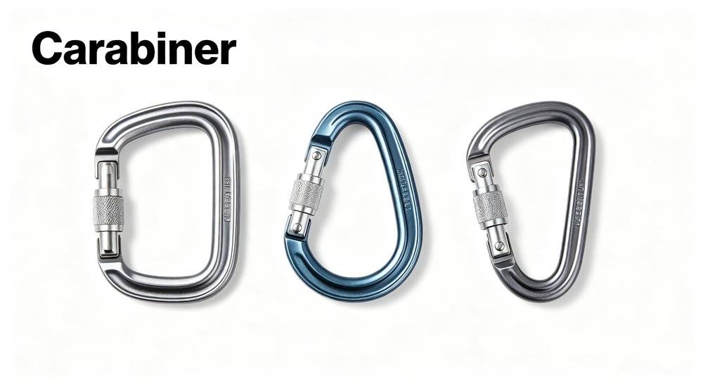 Aluminum alloy climbing carabiners in D shape oval pear shapes, EN 362 certified connectors for rescue rope systems Aluminum alloy climbing carabiners in D shape oval pear shapes, EN 362 certified connectors for rescue rope systems