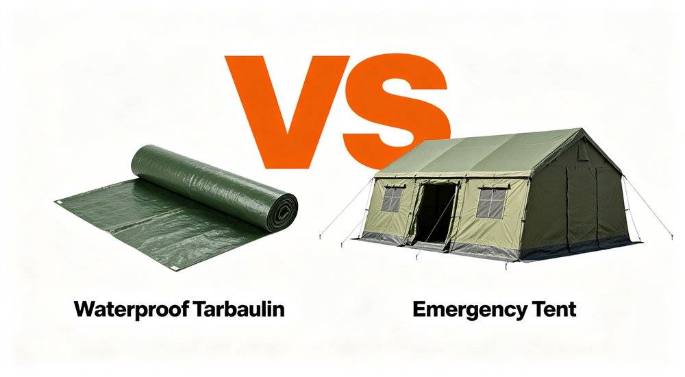 VS comparison waterproof tarpaulin versus large emergency relief tent, which is better for mountain flood disaster relief VS comparison waterproof tarpaulin versus large emergency relief tent, which is better for mountain flood disaster relief