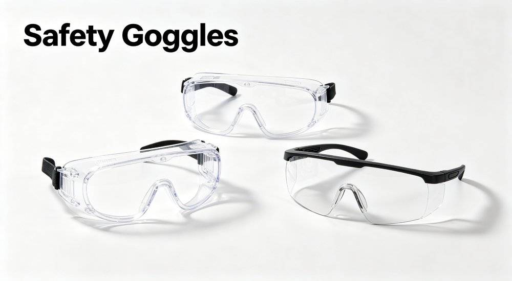 Clear lens anti-fog safety goggles protective eyewear in 3 styles, EN 166 certified goggles for emergency rescue workers eye protection