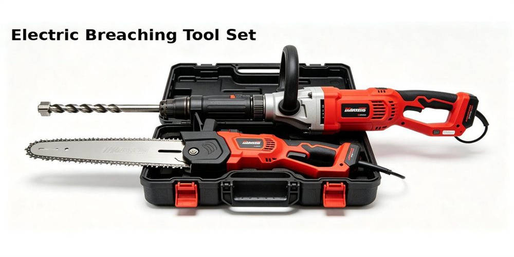 Electric breaching tool set, portable power tools for site rescue and demolition work, heavy‑duty electric rescue breaching tools Electric breaching tool set, portable power tools for site rescue and demolition work, heavy‑duty electric rescue breaching tools