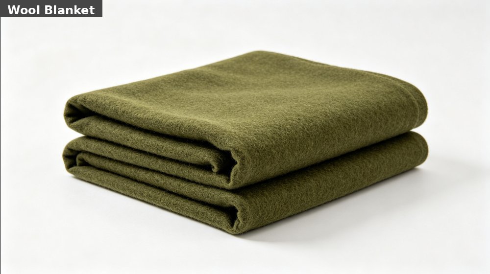 Field training supply image showing 36 olive green wool blanket white background for government training camps, duty rotations and bulk procurement planning