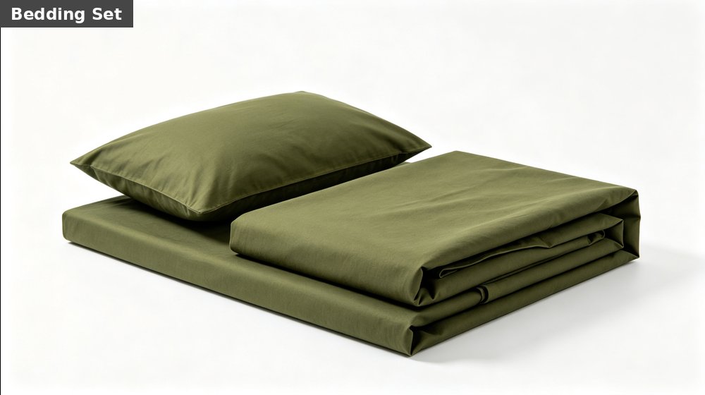 Field training supply image showing olive green bedding set white background for government training camps, duty rotations and bulk procurement Field training supply image showing 36 olive green wool blanket white background for government training camps, duty rotations and bulk procurement planning