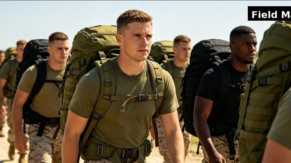 Field training supply image showing field training march tactical backpacks for government training camps, duty rotations and bulk procurement planning