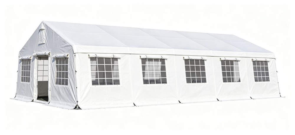 White inflatable medical emergency tent