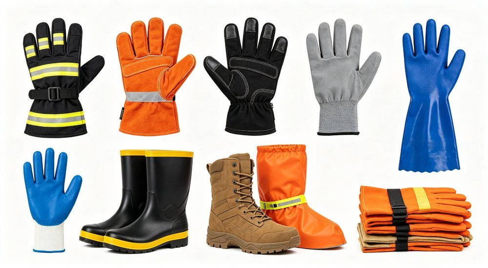 All hand foot protection products combination for fire rescue, industrial safety and institutional PPE purchasing decisions