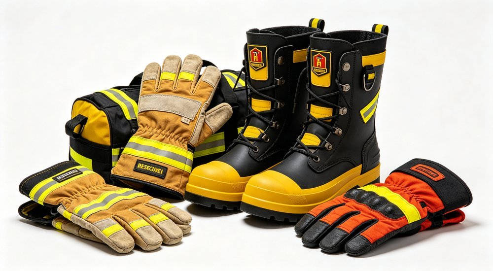 Product bundle complete kit gloves boots showing visible product details for bulk protective equipment evaluation