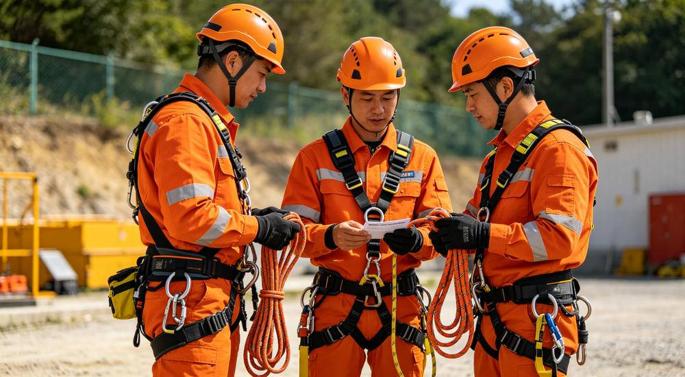 Rescue team comparing and selecting appropriate equipment for different operations Rescue team comparing and selecting appropriate equipment for different operations
