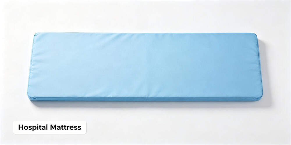 hospital waterproof mattress product white background light blue 5cm standard hospital mattress YRF 