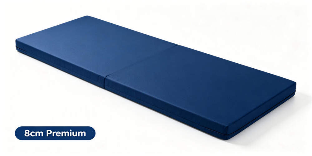 hospital waterproof mattress product white background dark blue 8cm premium YRF textile China manufa