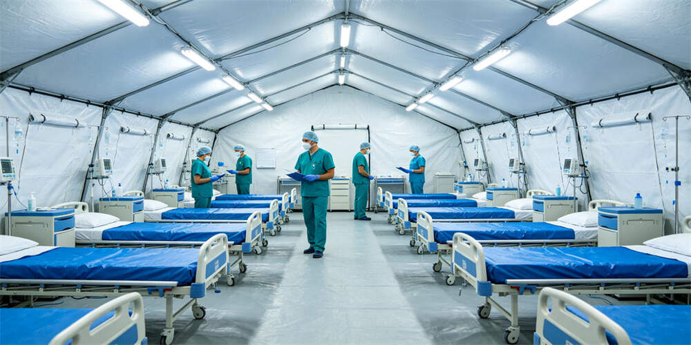 hospital waterproof mattress application field hospital tent medical team YRF textile China manufact