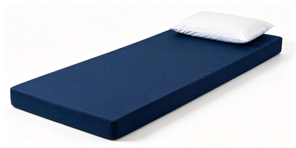 military foldable mattress feature single piece navy blue no fold YRF textile China manufacturer wholesal