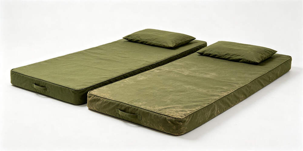 military foldable mattress feature long term use comparison new vs old YRF textile China manufacture